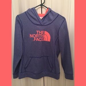 Blue & Pink North Face Hoodie